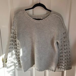 Grey wool sweater - vintage style